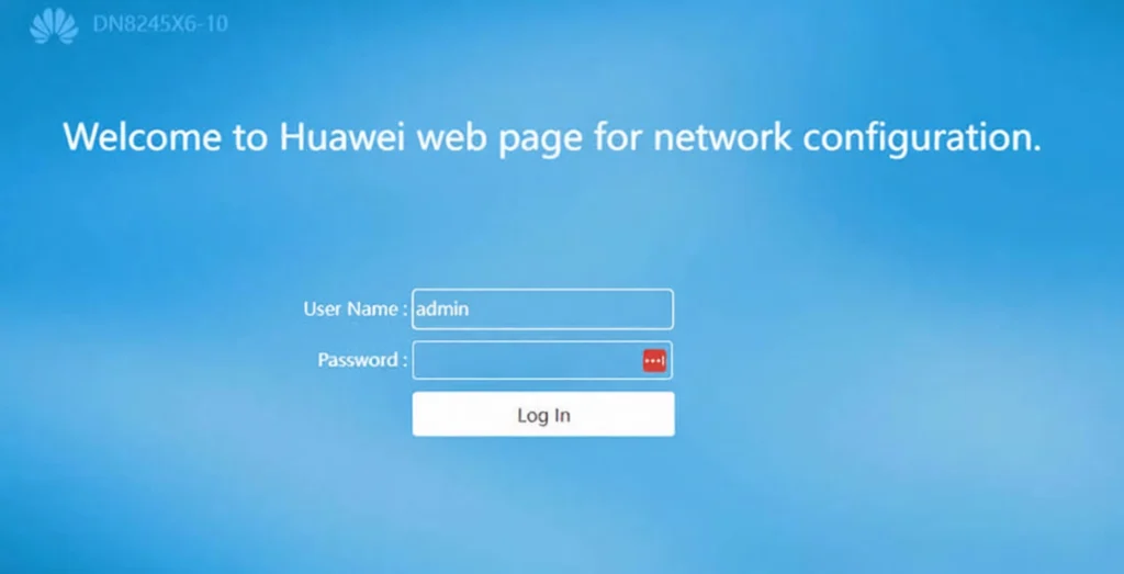 Common Huawei login credentials